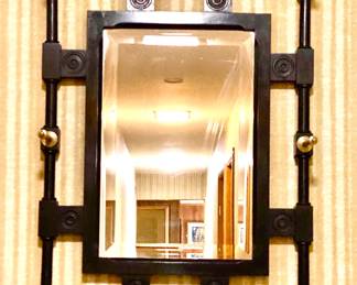 antique arts and crafts mirror for hanging hats