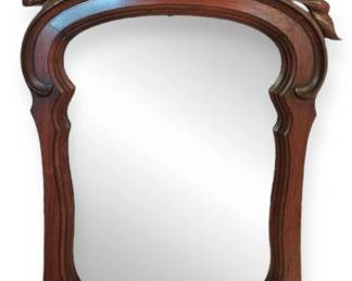 Antique Carved Wood Mirror
