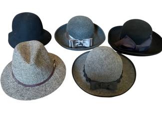Large Wool Ladies Hats Including a Bollman Hat