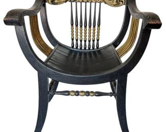 Curved Seat Wood Chair