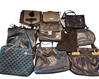 10 Ladies Black Handbags