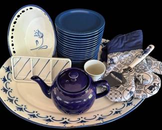 Blue White Enamel Serving Set More