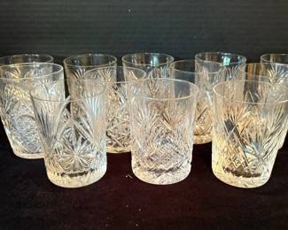 12 Crystal Cups And Tumbers Variety Of Patterns