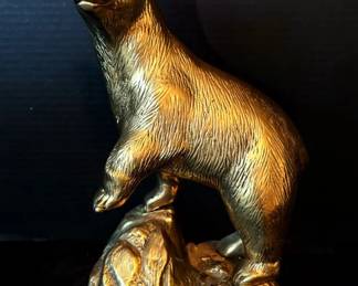 Brass Bear Sculpture