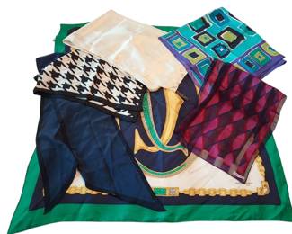 Ladies Silk Scarves Cartier France, Elaine Gold, More