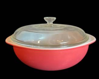 Pyrex Flamingo Pink 2Quart Casserole Dish w Clear Glass Lid
