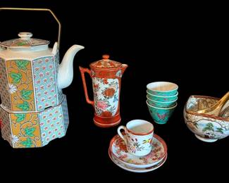 Beautiful Floral Asian Dishes Teapots More