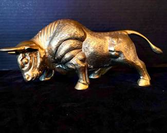 Brass Bull Figurine