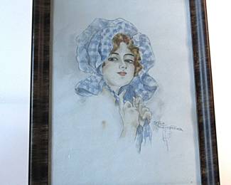 Drawing of a woman from 1912