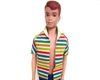 Original 1964 Allan doll by Mattel. Only produced one year. Original swimsuit and jacket. Portrayed by Michael Cera in the 2023 "Barbie" movie.