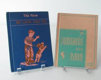 Two beginning readers. One from 1956 and one from 1937.