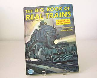 1974 printing of "The Big Book of Real Trains" with amazing illustrations. Great condition.
