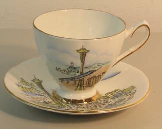 Cup and saucer from Seattle's 1962 World's Fair