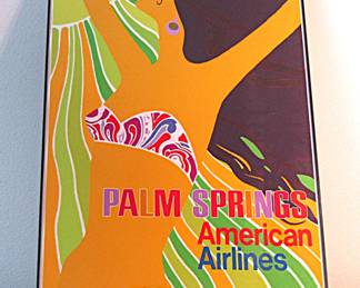Reproduction of vintage American Airlines travel poster
