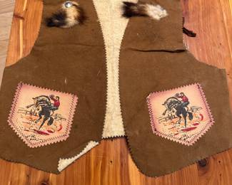Vintage children's suede vest