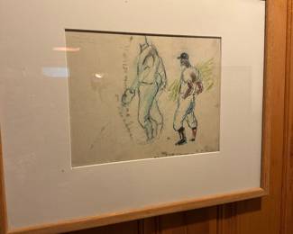 Signed Elaine de Kooning sketch