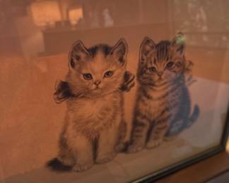Vintage cat art