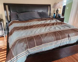 Bed set, dresser, frame, and night stands for bedroom