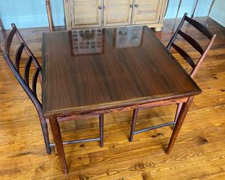 Danish Rosewood Reversible Dining/Game Table by Poul Hundevad 1958