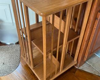 Solid wood revolving bookcase