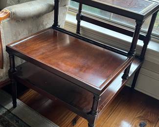 Leather top Step end table