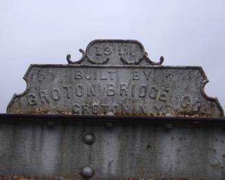 1911 Adirondack Mountain Bridge Plaque - Seventh Lake Bridge by Groton Bridge Co.
