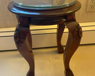 Round Wooden Accent Table