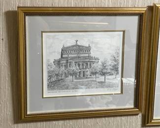 Collection Of Framed Hand Signed Artwork Of Frankfurt, Germany