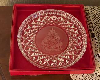 Waterford Crystal Christmas Plate W/ Box