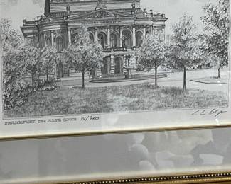 Collection Of Framed Hand Signed Artwork Of Frankfurt, Germany