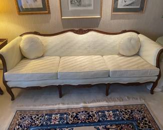 Beautifully Upholstered 3 Section Wood Framed Sofa