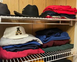 Closet Full Of Men's Clothing (T-Shirts, Dress Shirts, Suits, Jeans, Pants, Hats, Sweaters, Etc.)