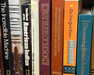Large Library Of Books Collection W/ Art Books, Coffee Table Books, Novels, Mysteries, Crimes, Etc.