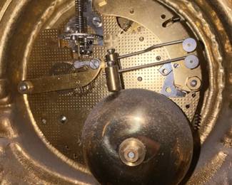 Beautiful Bronze Mantle Clock W/ Back Plate