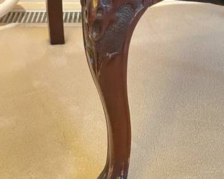 Beautifully Upholstered Carved Wood Framed Arm Chair