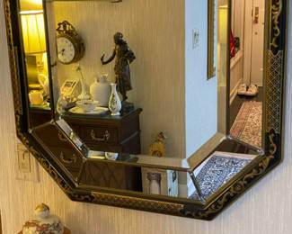 Large Asian Style Framed Mirror