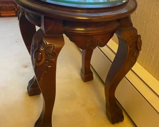 Round Wooden Accent Table