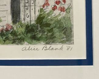 Framed & Signed Artwork By Alice Blank