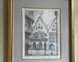 Collection Of Framed Hand Signed Artwork Of Frankfurt, Germany