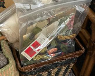 Basket Of Sewing Supplies