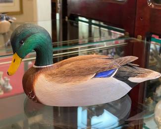 Carved Duck Figure By R.E. Belote (1987)