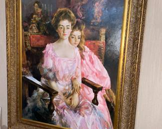 Large Framed Artwork Signed By Roy Allison