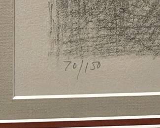 Framed & Numbered Lithograph Signed By Rafael Soyer
