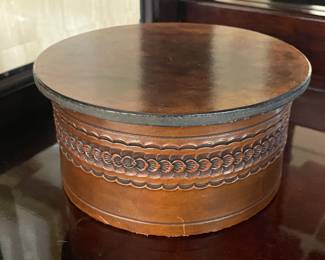 Custom Made Leather Vanity Box Signed By D. Chism (Sante Fe, NM 1985)