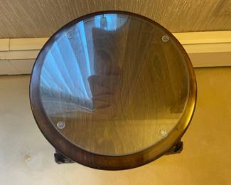 Round Wooden Accent Table