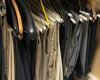 Closet Full Of Men's Clothing (T-Shirts, Dress Shirts, Suits, Jeans, Pants, Hats, Sweaters, Etc.)
