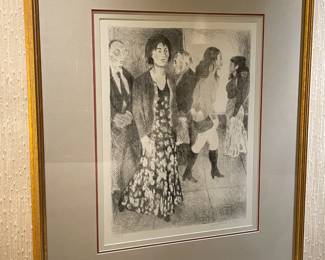 Framed & Numbered Lithograph Signed By Rafael Soyer