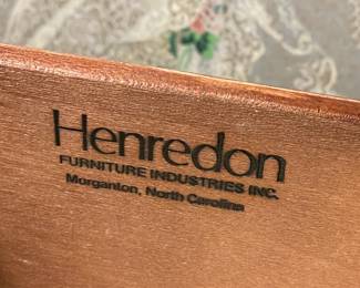 Elegant Henredon Bedroom Suite W/ Long Lowboy Dresser, Wall Mirror, 2 Nightstands, & Tall Armoire Cabinet