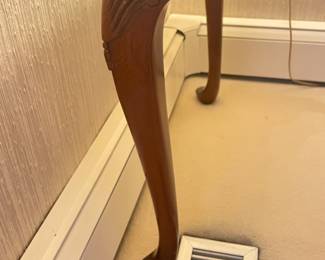 Antique Wooden End Table W/ Pull Out Desk Writing Platform