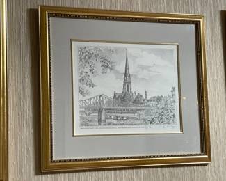 Collection Of Framed Hand Signed Artwork Of Frankfurt, Germany